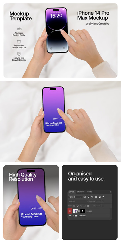 iPhone实物模型 (PSD)