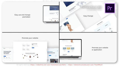 迷你风格网络Web页面宣传视频模板 (mogrt)