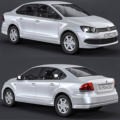 大众Volkswagen Polo汽车3D模型（OBJ,FBX,MAX,C4D,LWO）