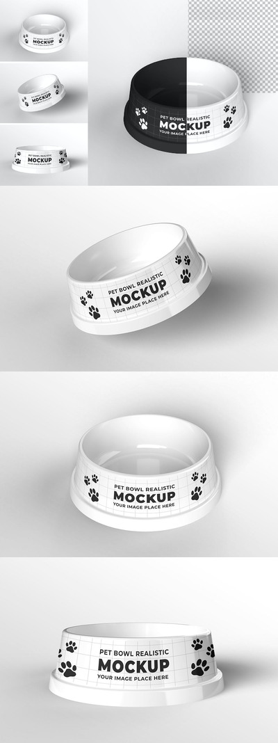 宠物狗碗品牌设计样机 (PSD)