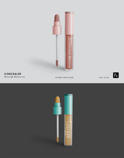 遮瑕膏化妆品包装设计样机 (PSD)