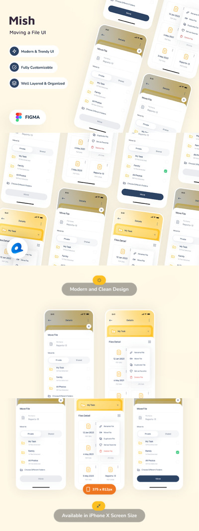 移动文件应用APP UI KIT (FIG)
