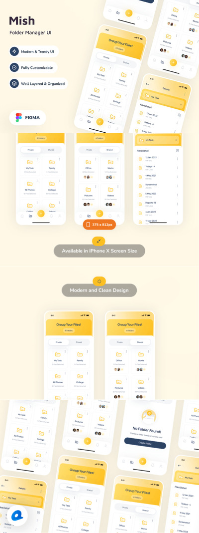 文件夹管理器应用APP UI KIT (FIG)