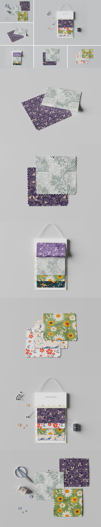 面料色卡图案设计样机 (PSD)