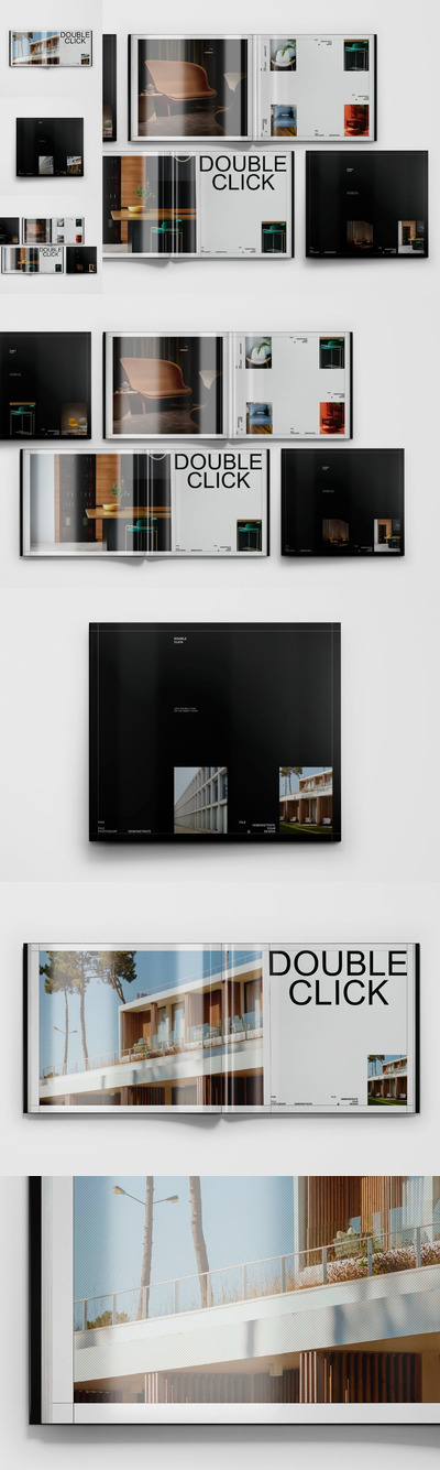 有光泽的杂志设计展示样机 (PSD)