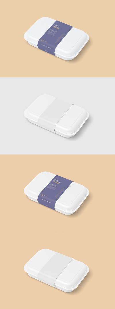 外卖食品容器包装设计样机 (PSD)