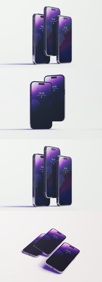 iPhone 14苹果手机样机模板 (PSD)