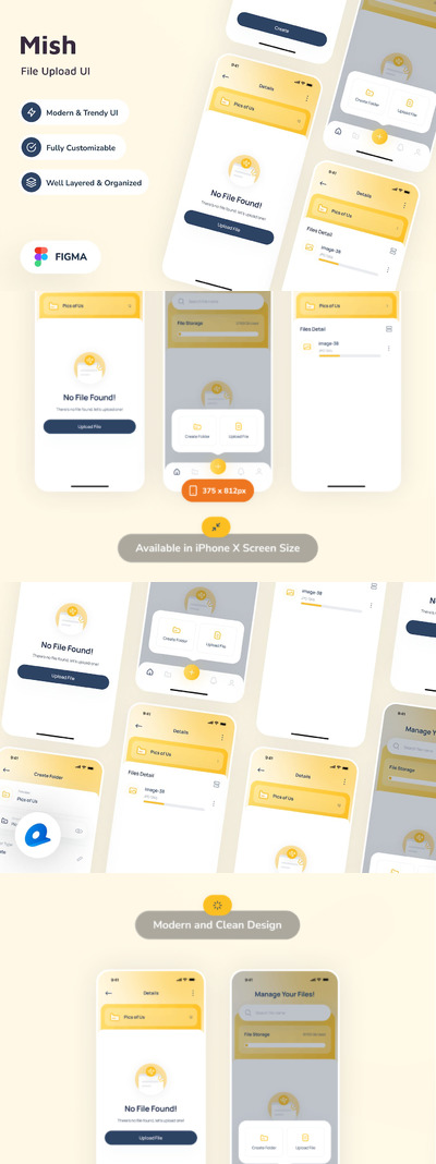文件上传APP UI KIT (FIG)