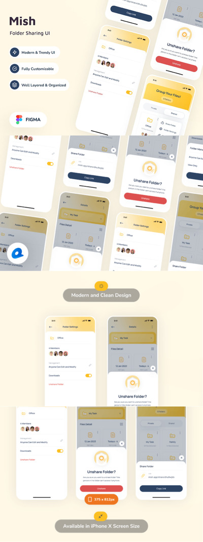 文件夹共享APP UI KIT (FIG)