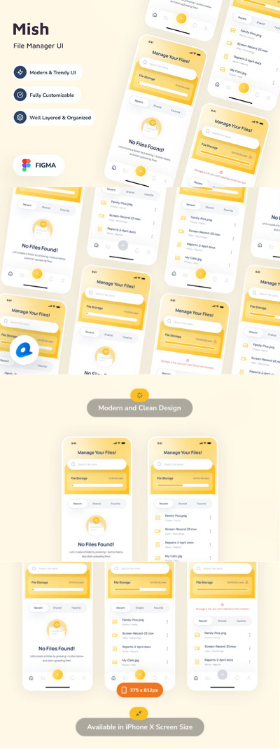 文件管理器APP UI KIT (FIG)