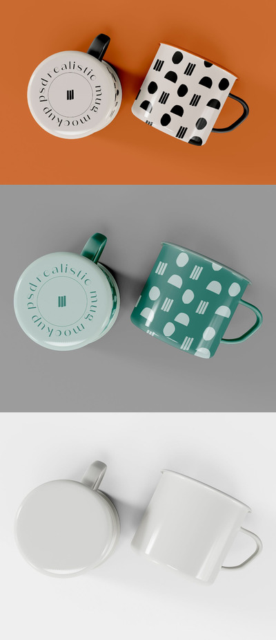 陶瓷杯杯身外观设计样机 (PSD)