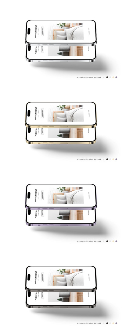 双屏iPhone14pro手机样机 (PSD)