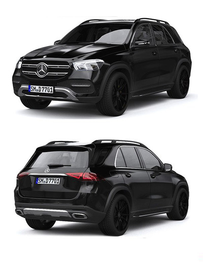 奔驰Mercedes Benz GLE汽车3D模型（OBJ,FBX,MAX,C4D,LWO）