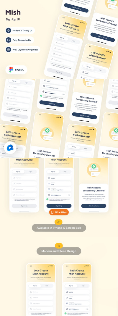 注册移动应用APP UI KIT (FIG)