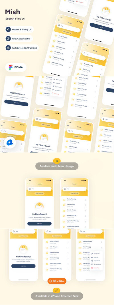 搜索文件应用APP UI KIT (FIG)