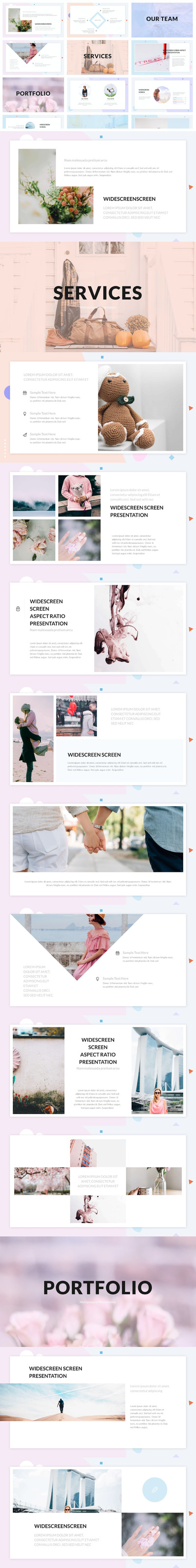 相册作品集ppt演示文稿模板 (PPTX,PPT)