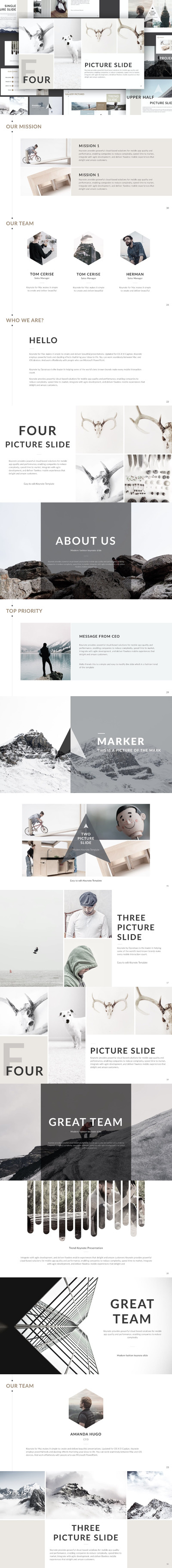 简约作品集ppt演示文稿模板 (PPT,PPTX)