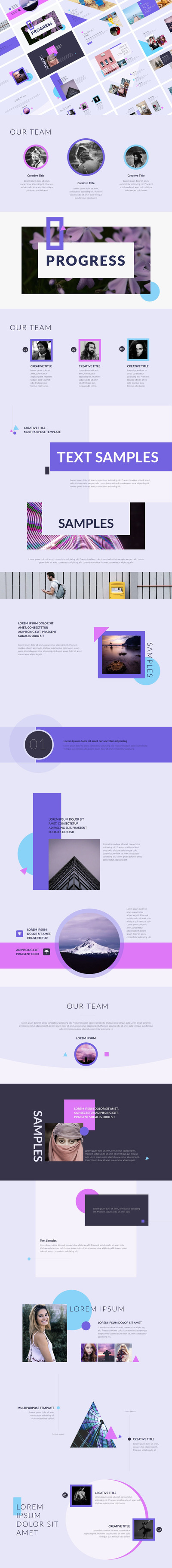 彩色元素相册ppt演示文稿模板 (PPT,PPTX)