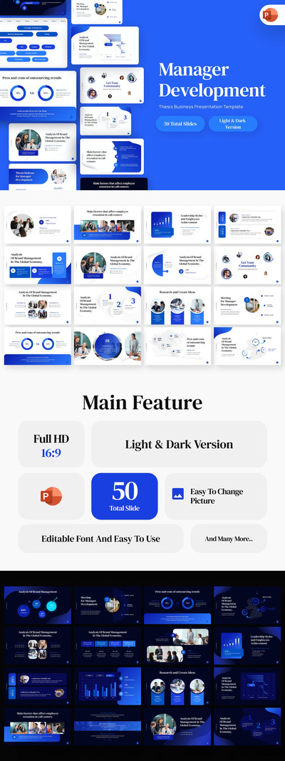 经理开发/发展ppt模板 (PPTX)