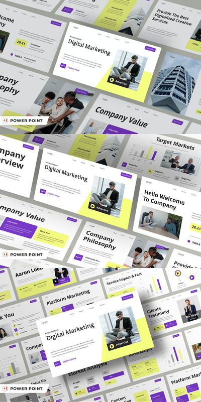 数字营销PPT模板 (PPT,PPTX)