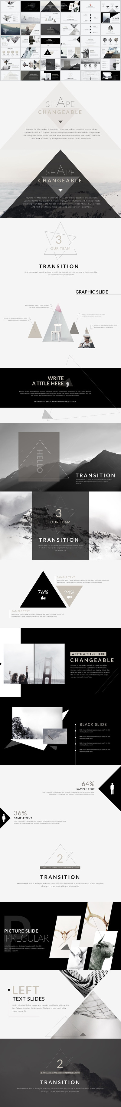 三角形简约趋势ppt演示文稿模板 (PPT,PPTX)