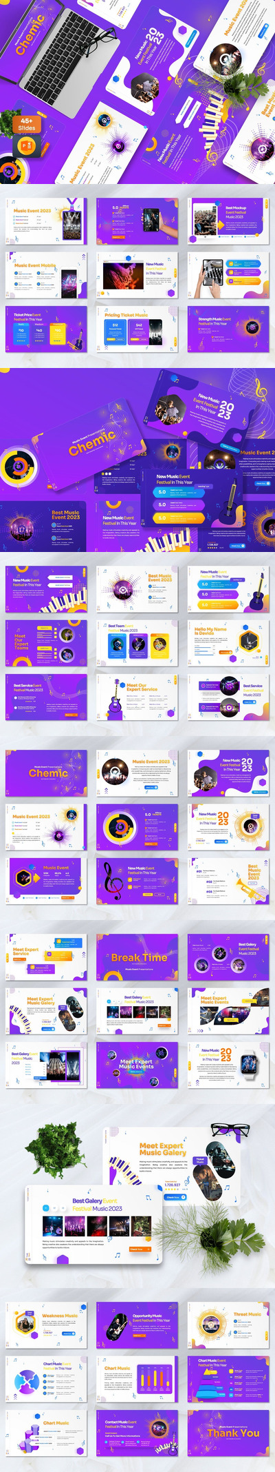 音乐活动ppt模板 (PPTX)