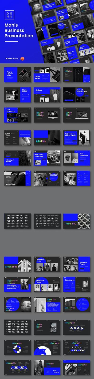 暗黑深色时尚推广ppt模板 (PPTX)