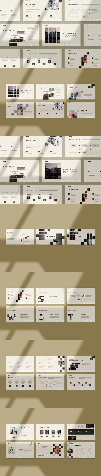 米色商业计划书ppt演示模板 (PPTX)