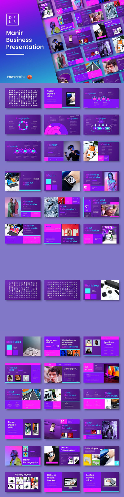 宣传材料作品集ppt模板 (PPTX)