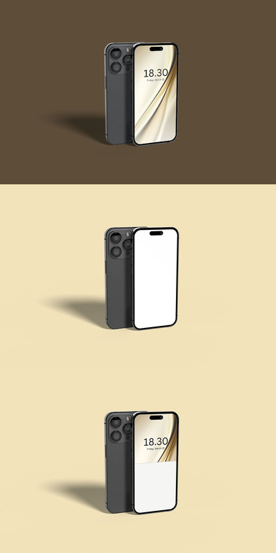 iPhone14手机UI屏幕样机 (PSD)