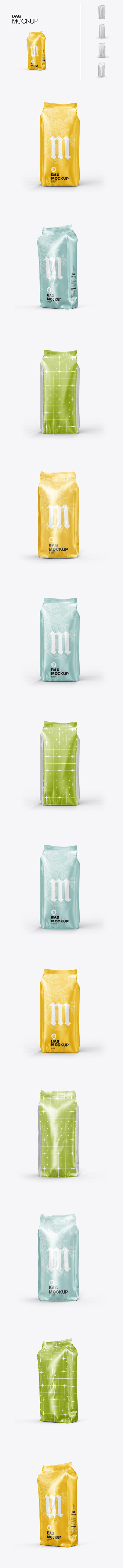 金属箔纸食品袋包装样机 (PSD)