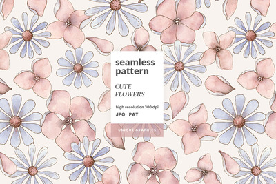 可爱的花朵花卉背景 (JPG)