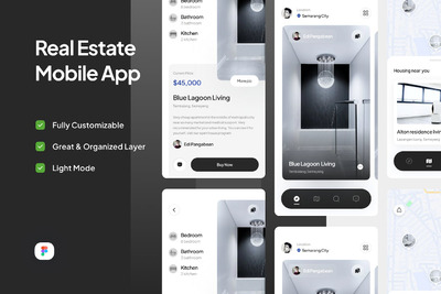 房地产移动应用APP UI KIT (FIG)