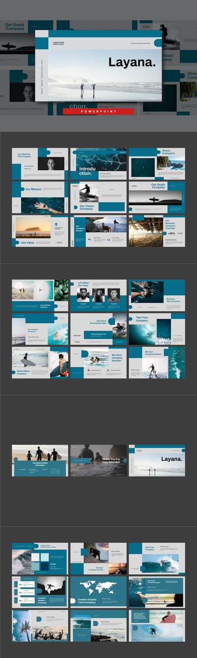 🔴清新简约优雅的多用途powerpoint幻灯片演示模板（pptx）