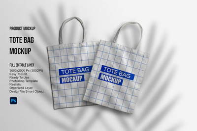 布料手提袋设计样机 (JPG,PSD)