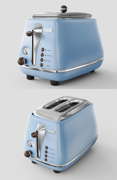 Delonghi德龙老式烤面包机3D模型（OBJ,FBX,MAX）