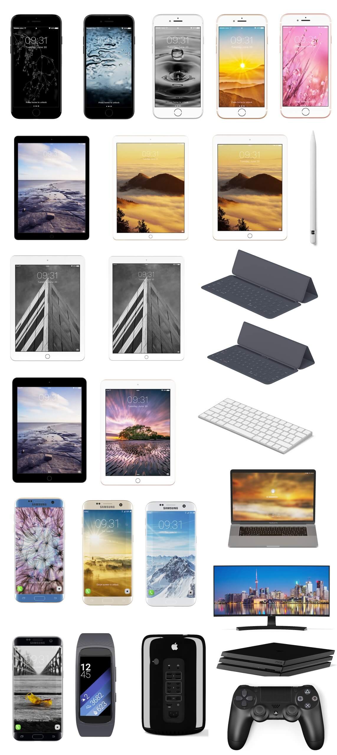 26款手机 平板电脑 电视机等电器数码产品合集3D模型（OBJ,FBX,MAX）