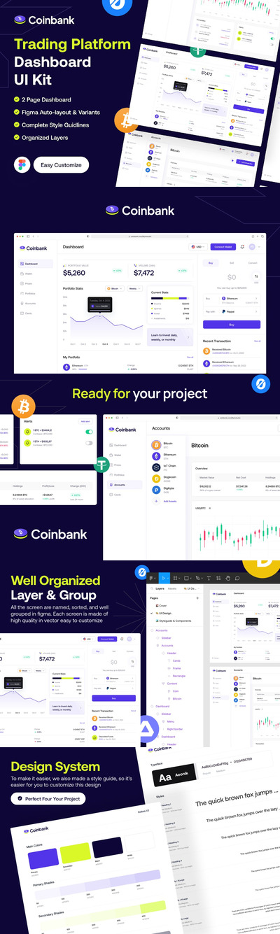 加密钱包交易面板UI网页模版 (FIG)