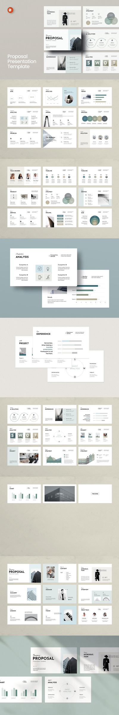 🔴简约时尚清新优雅高端多用途大数据powerp幻灯片演示模板（pptx）