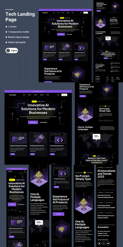 AI创新-技术着陆页网页UI模版 (FIG)