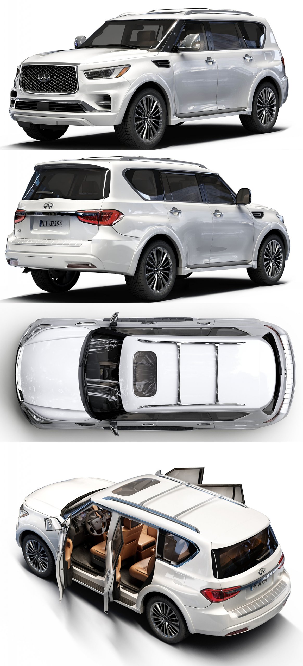 英菲尼迪INFINITI QX80越野车3D模型（OBJ,FBX,MAX）