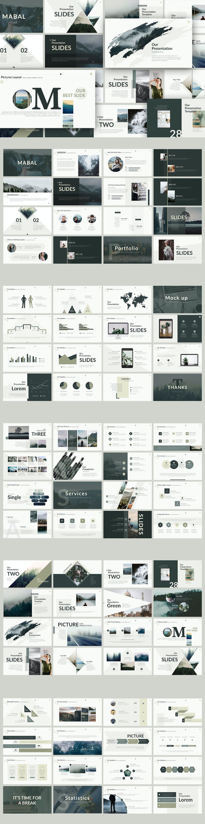 🔴时尚高端多用途的高品质powerpoint幻灯片演示模板（pptx）