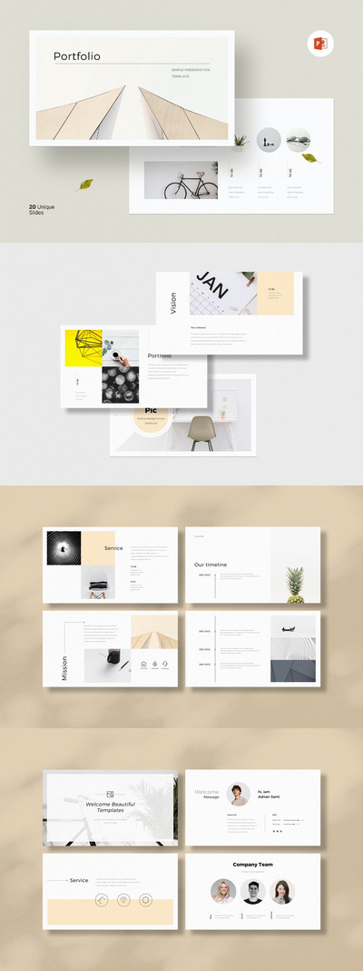 🔴时尚高端清新简约多用途的高品质powerpoint幻灯片演示模板（pptx）