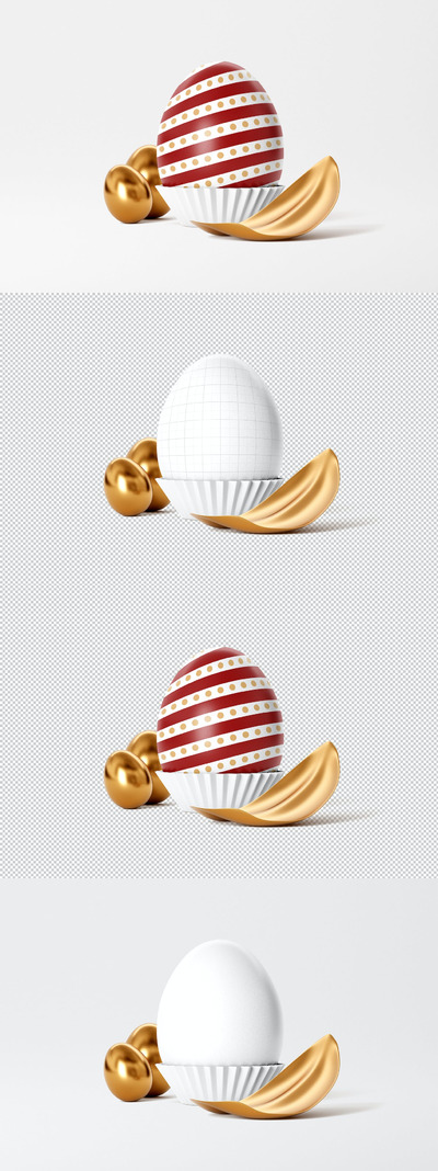 复活节彩蛋外观设计样机 (PSD)