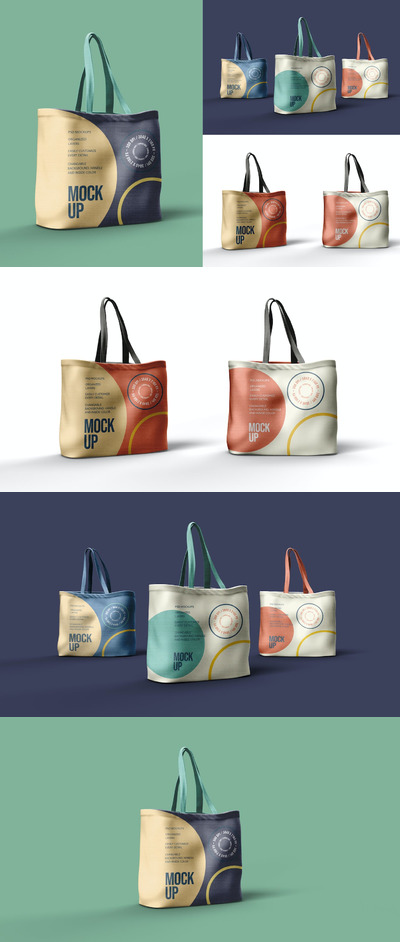 帆布手提袋设计样机 (PSD)