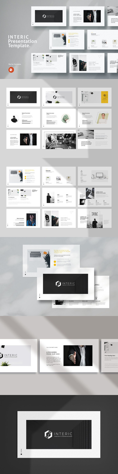 干净极简主义PPT模版 (PPTX)