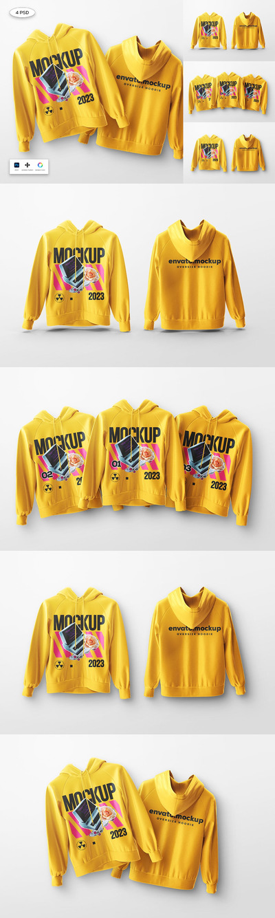 宽松连帽衫服装设计样机