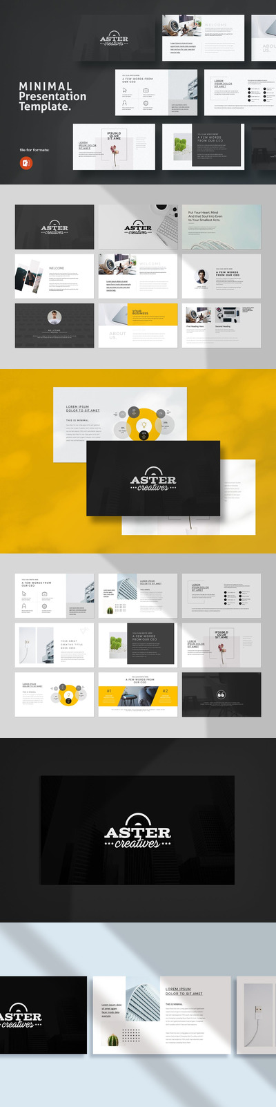 极简主义简约PPT模版 (PPTX)