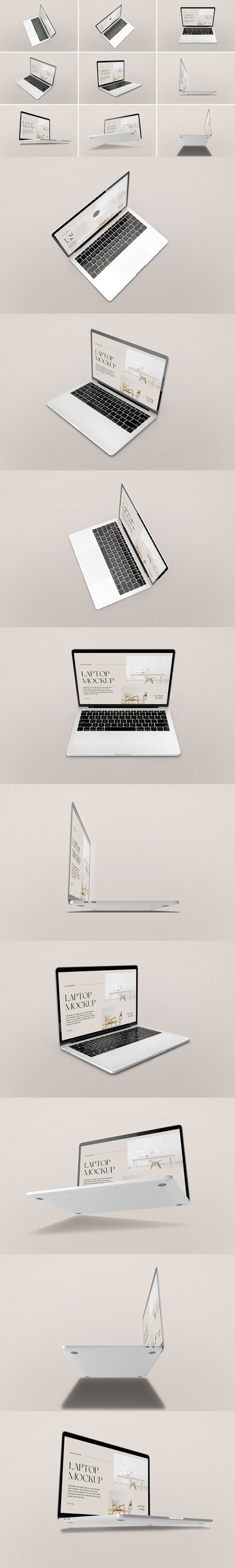 笔记本电脑MacBook样机集 (PSD,1.21GB)