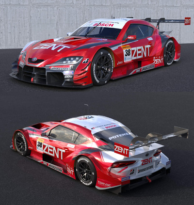 2020丰田Toyota GR Supra GT500赛车3D模型（OBJ,FBX,MAX）